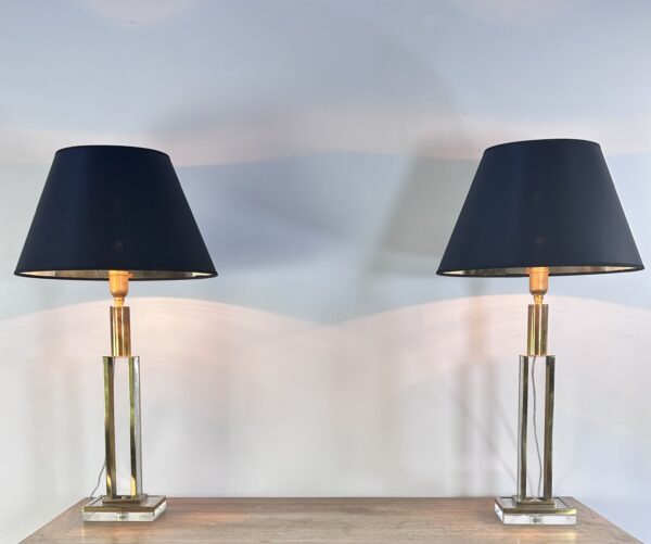 Lampes (la paire) Italie Hollywood Regency 1970