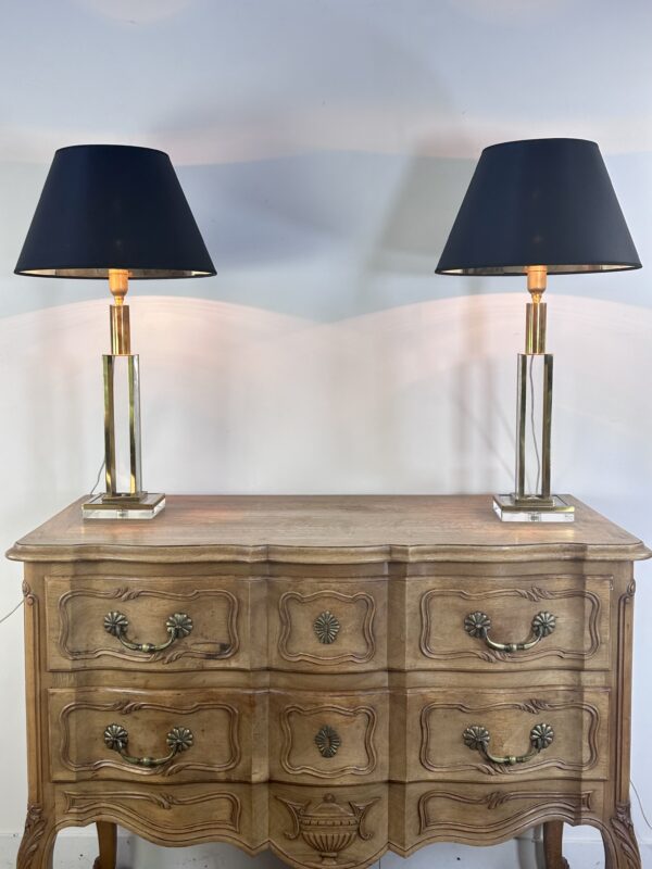 Lampes (la paire) Italie Hollywood Regency 1970