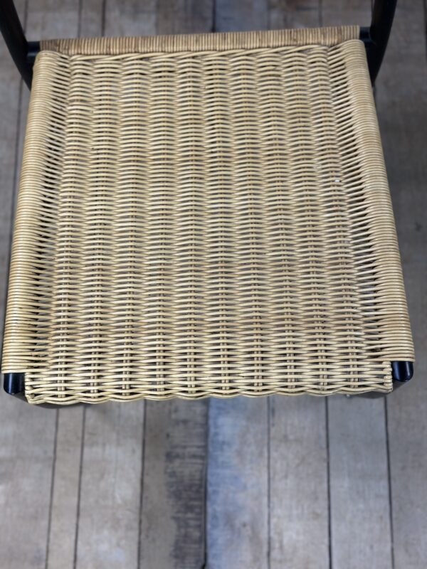 Chaises (lot de 2) en métal, cuir et paillage 1960'S – Image 9