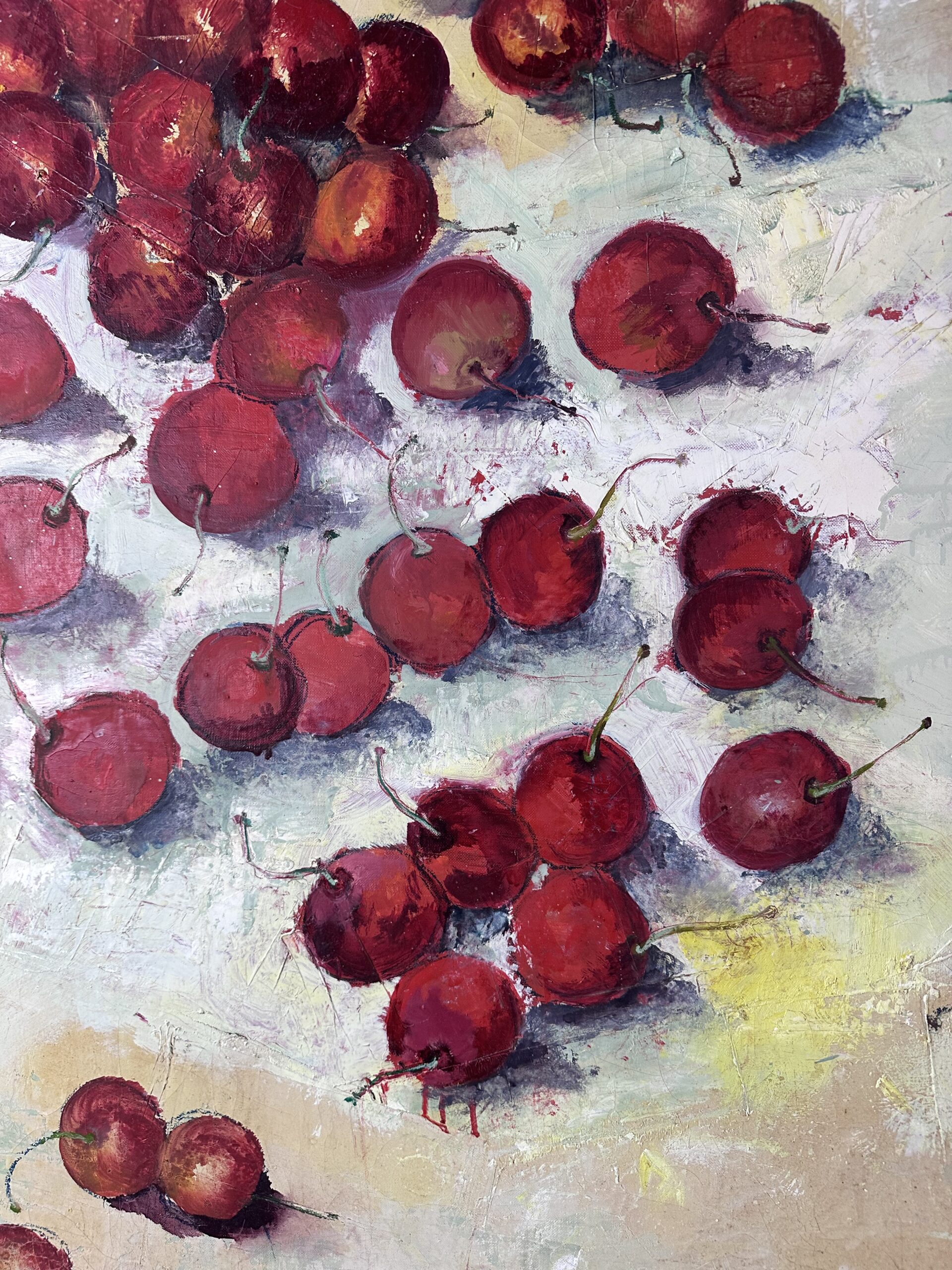 Tableau peinture huile sur toile " Les cerises" signé G. MOURLON – Image 10