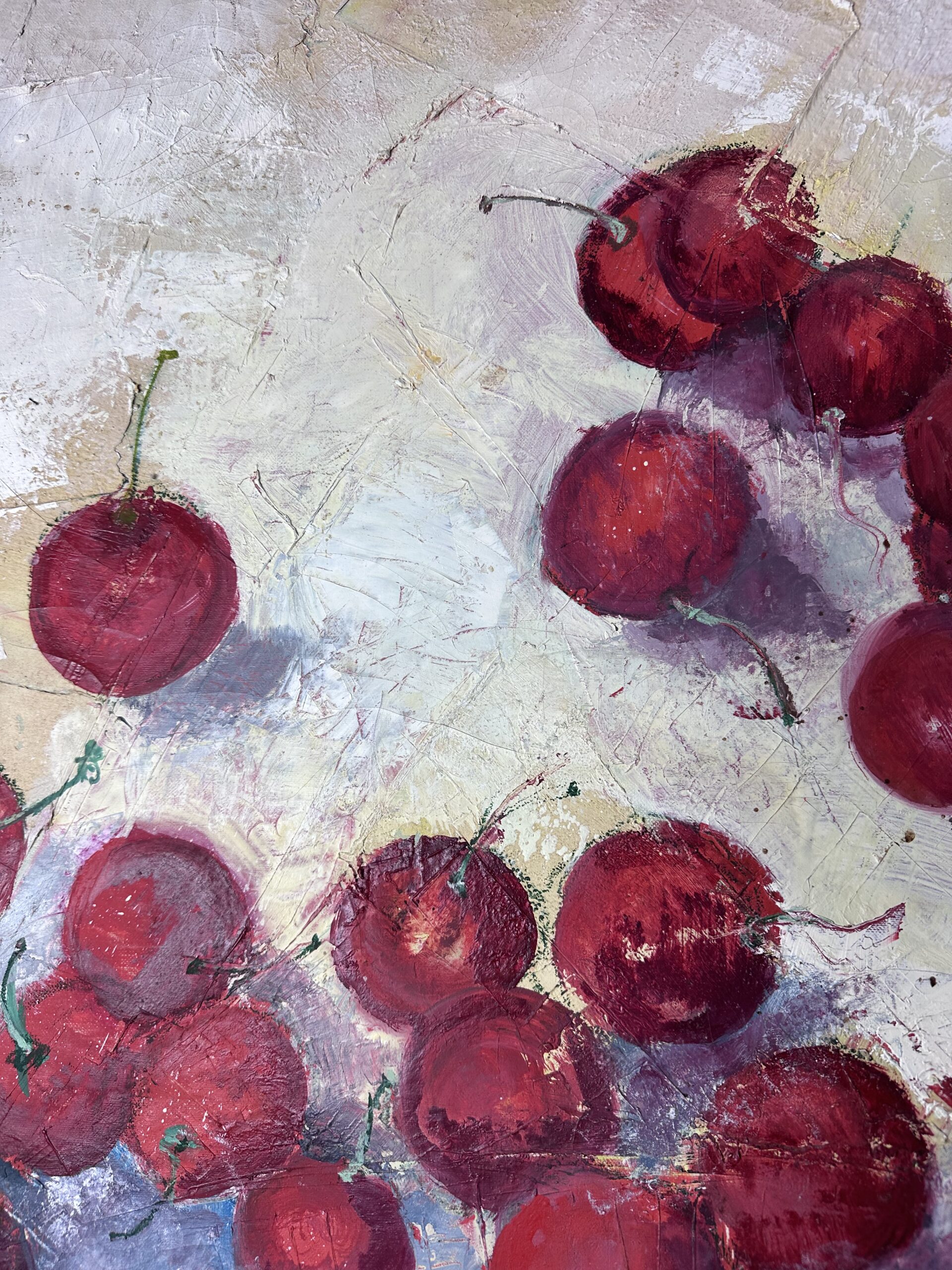 Tableau peinture huile sur toile " Les cerises" signé G. MOURLON – Image 5