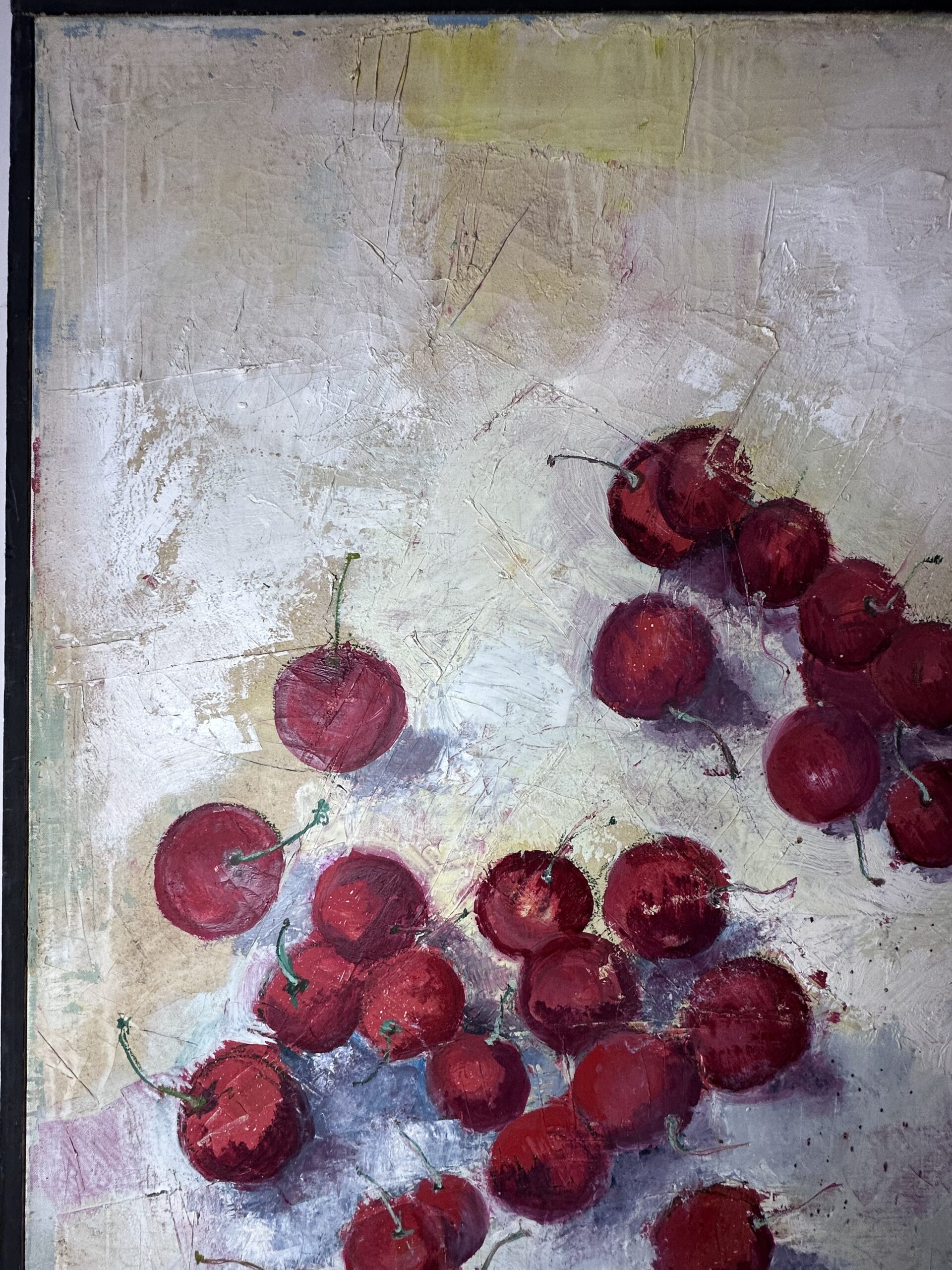 Tableau peinture huile sur toile " Les cerises" signé G. MOURLON – Image 4