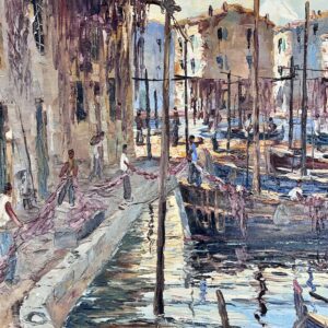 Alternative view of Peinture huile sur toile port de Martigues 74x65cm