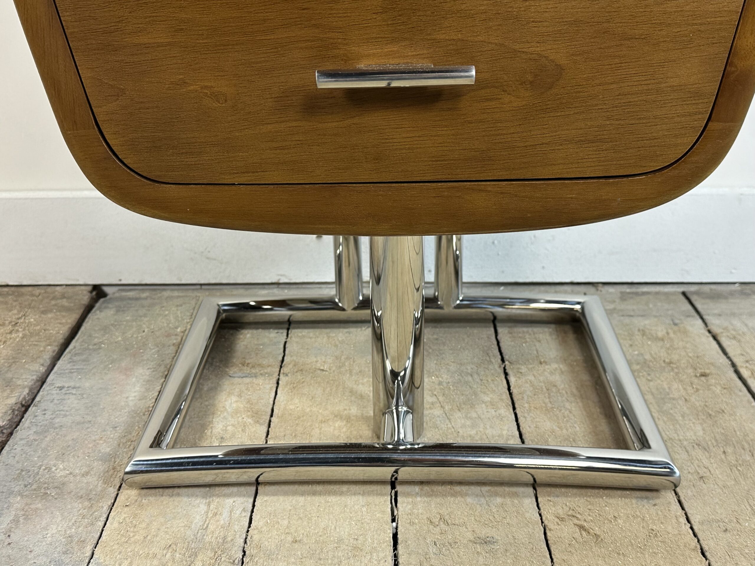 Meuble de rangement / chiffonnier Monaco de style Art déco en bois et chrome – Image 7