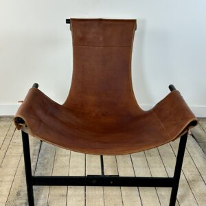 Fauteuil suspendu vintage danemark 1970 en cuir