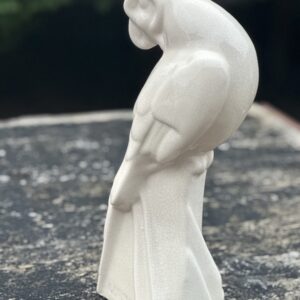 Alternative view of Perroquet de style Art déco en céramique craquelée