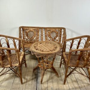 Salon en rotin de style victorien années 1920