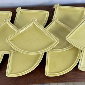 Service de 12 assiettes éventail vintage 1960
