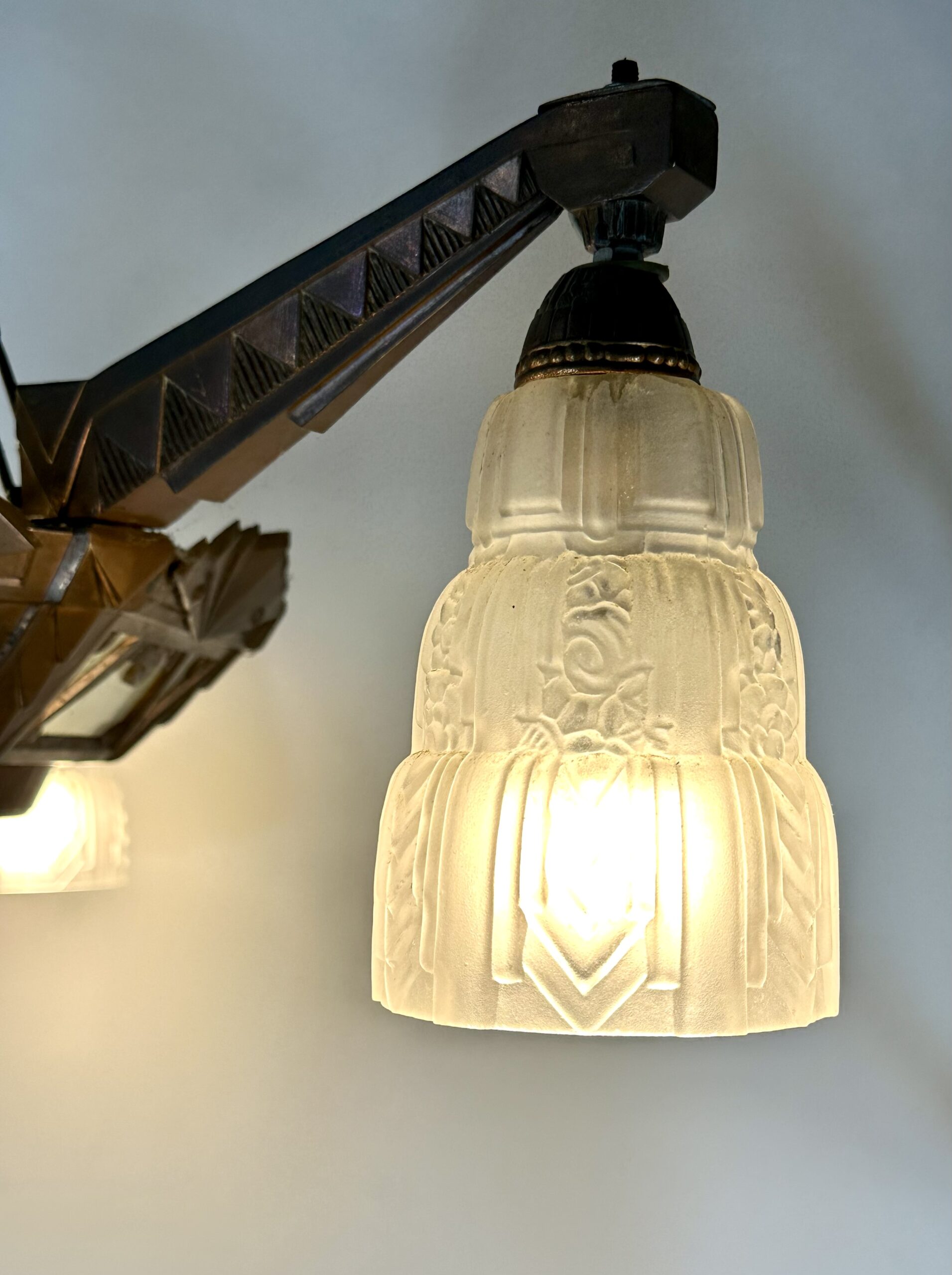 Lustre Art déco 4 feux 1930 – Image 3