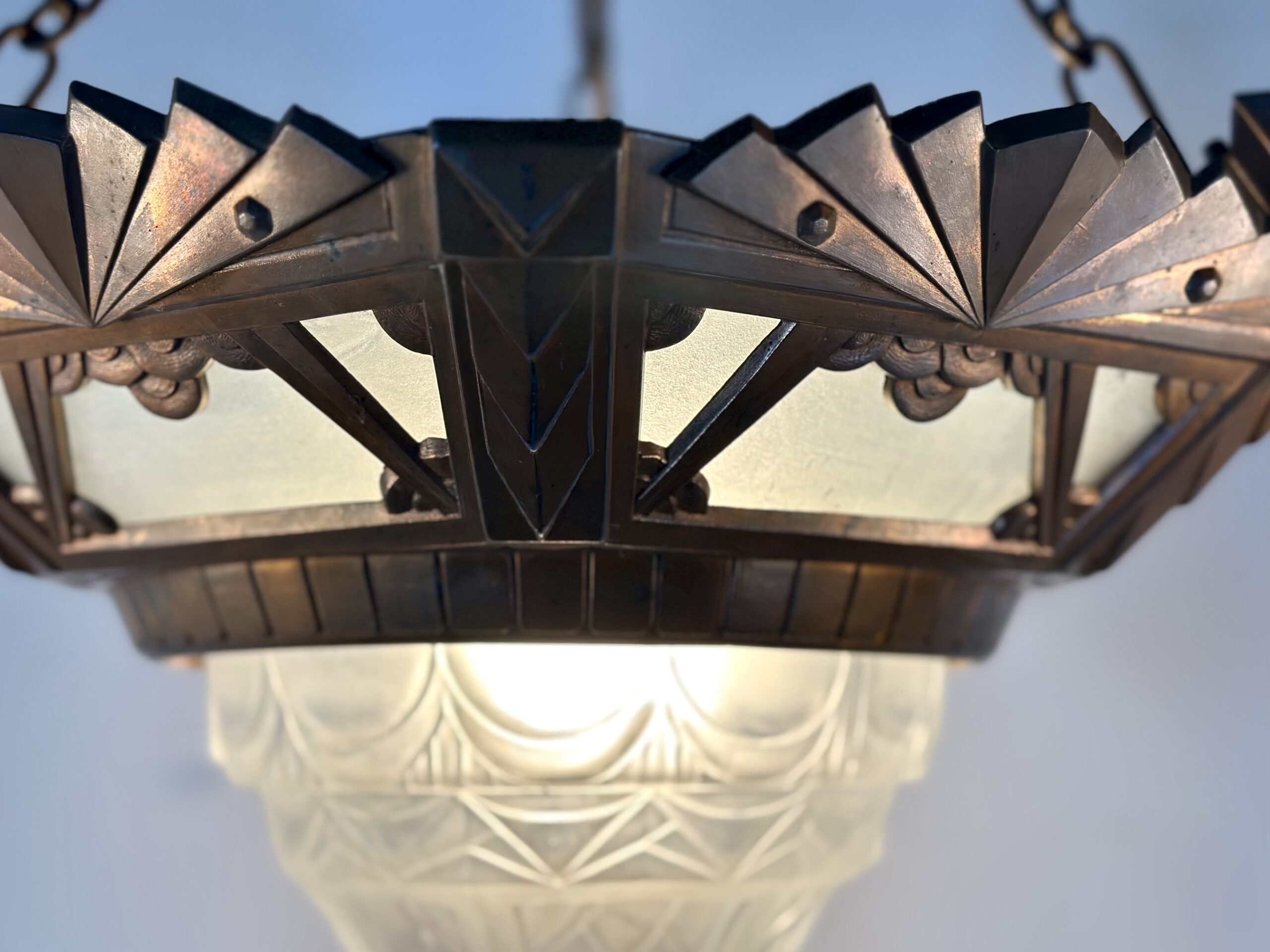 Lustre Art déco 4 feux 1930 – Image 4