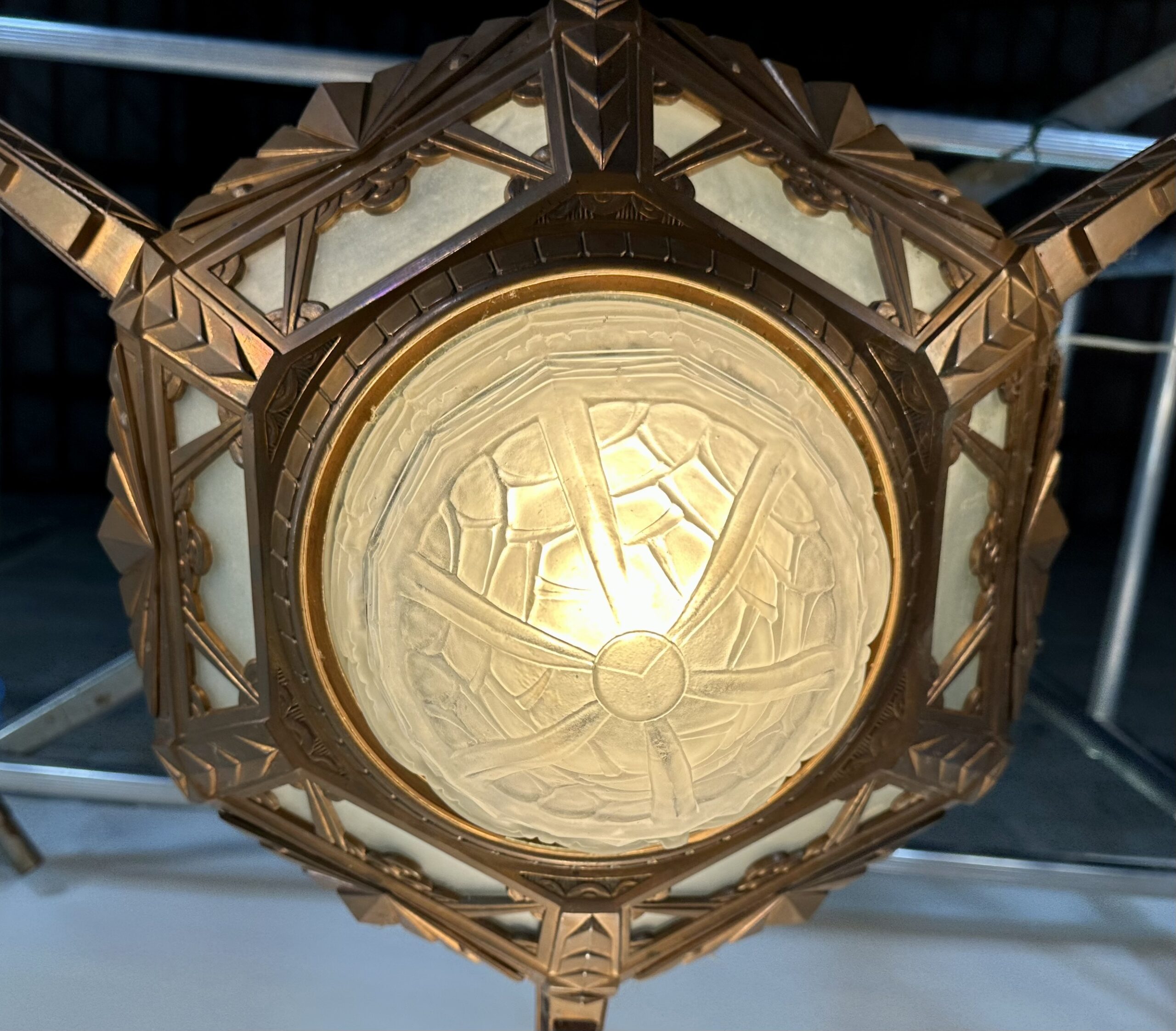 Lustre Art déco 4 feux 1930 – Image 2