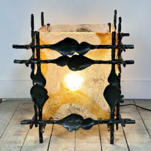 Lampe brutaliste 1960 par Tom Ahlström et Hans Ehrich