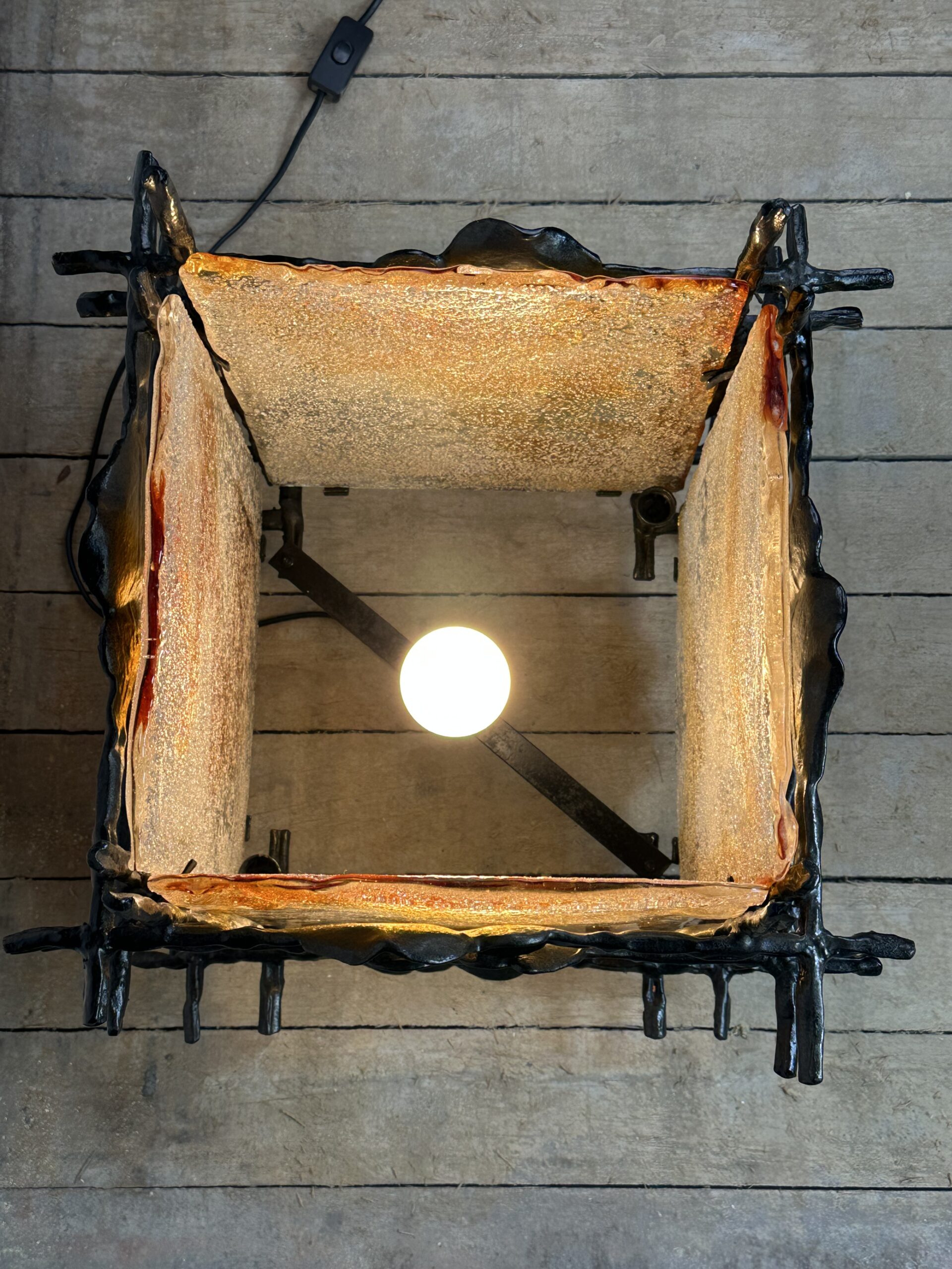 Lampe brutaliste 1960 par Tom Ahlström et Hans Ehrich – Image 12