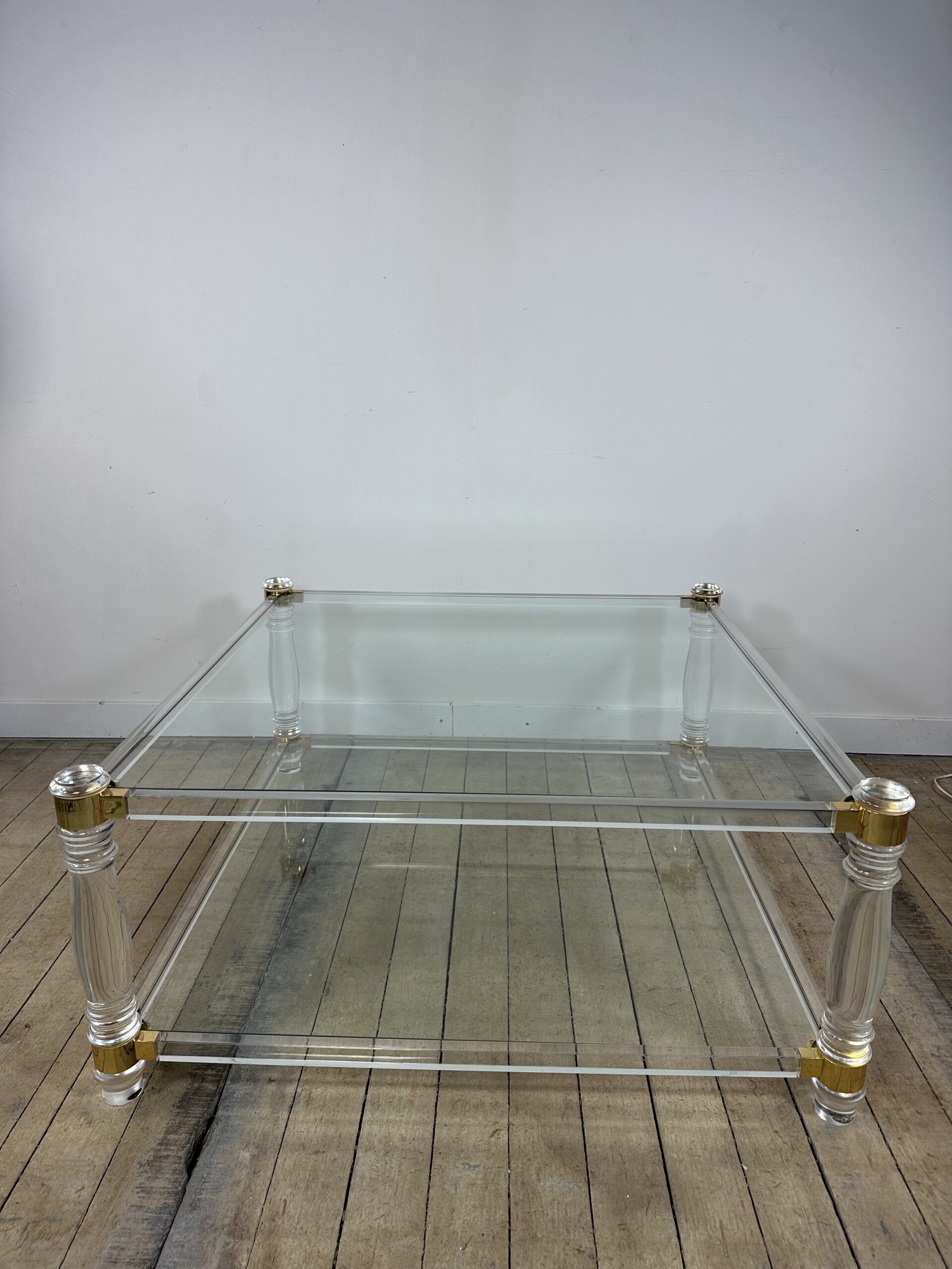 Table basse Hollywood Regency en altuglass et verre 1970'S – Image 8