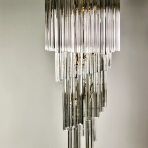 Lustre cascade en verre Murano 1980'S