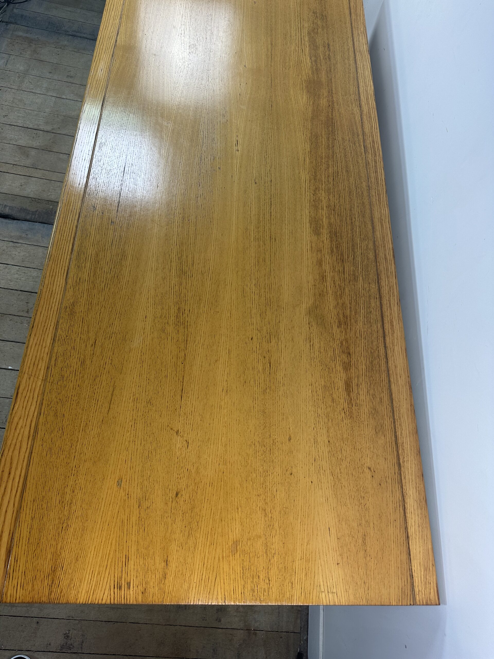 Ensemble Table + 6 chaises en orme et chrome vintage 1980 – Image 10