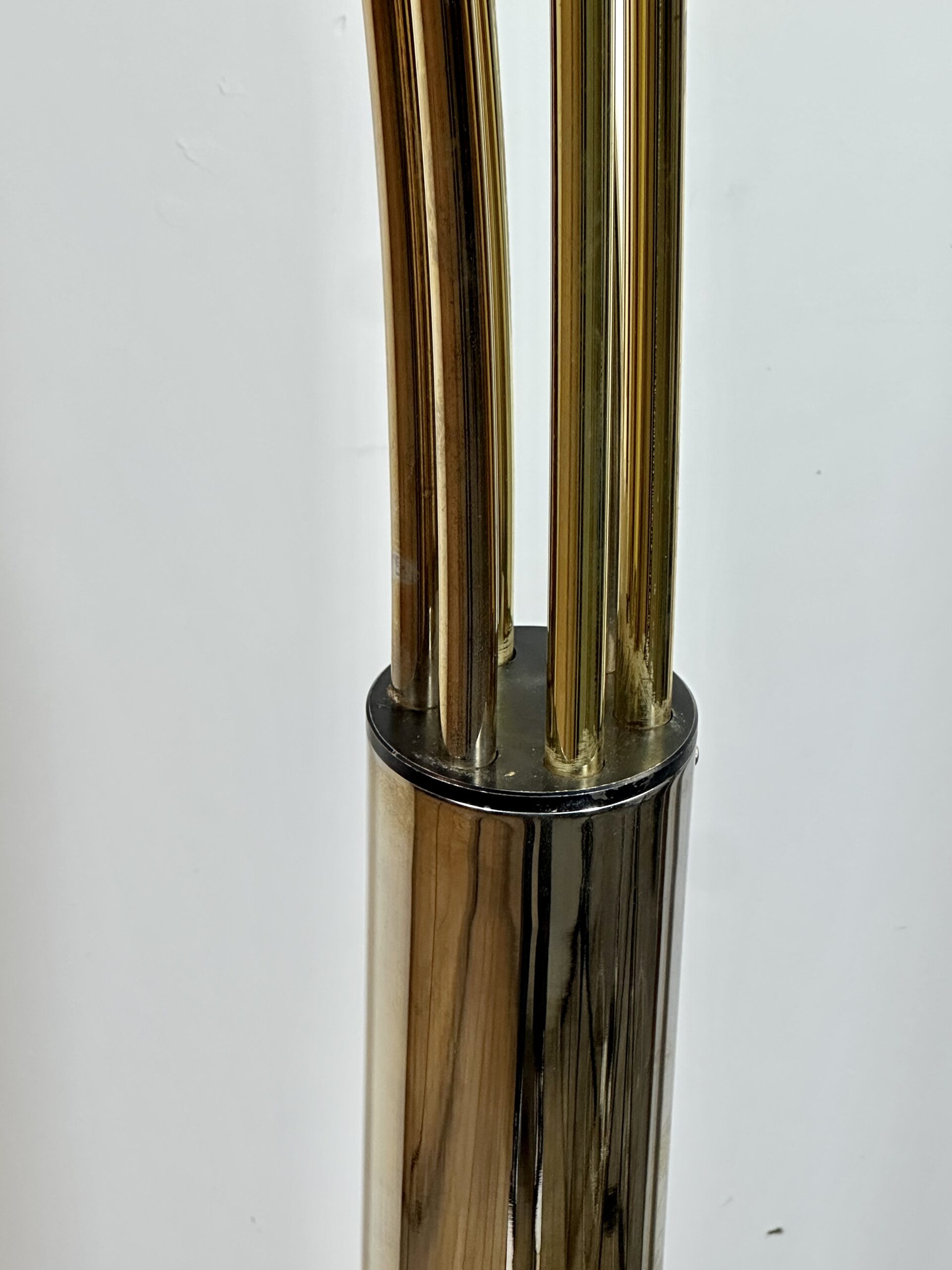 Lampadaire Arc italien 6 lumières en laiton doré 1970'S – Image 12