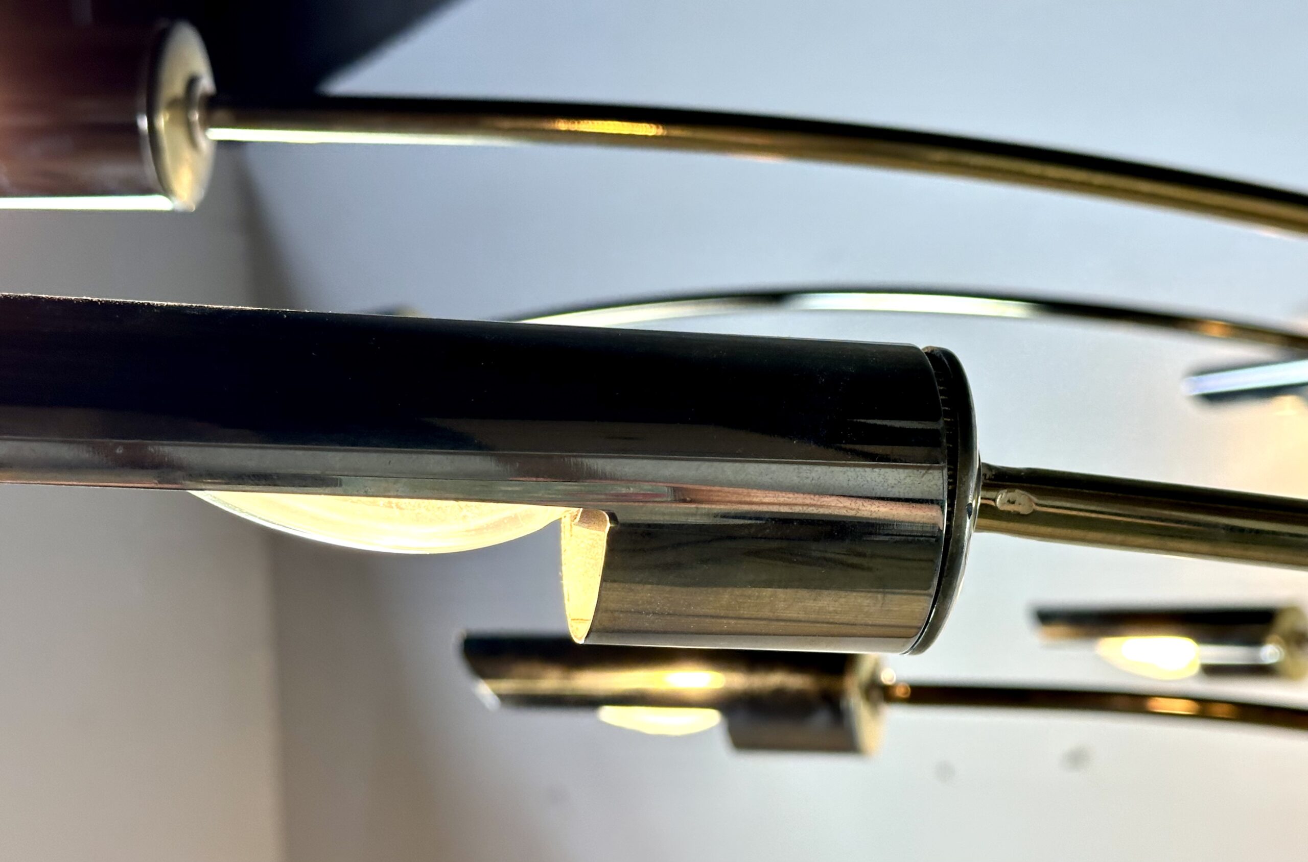 Lampadaire Arc italien 6 lumières en laiton doré 1970'S – Image 13