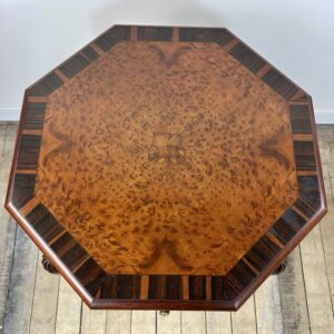 Alternative view of Guéridon époque Art Déco en marqueterie de ronce de noyer 1930