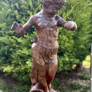 Statue en fonte "la fillette au papillon" années 1980