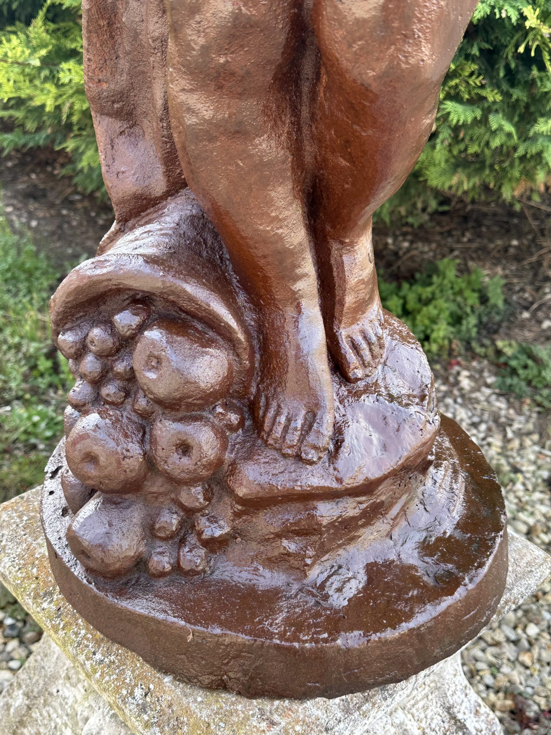 Statue en fonte "la fillette au papillon" années 1980 – Image 6