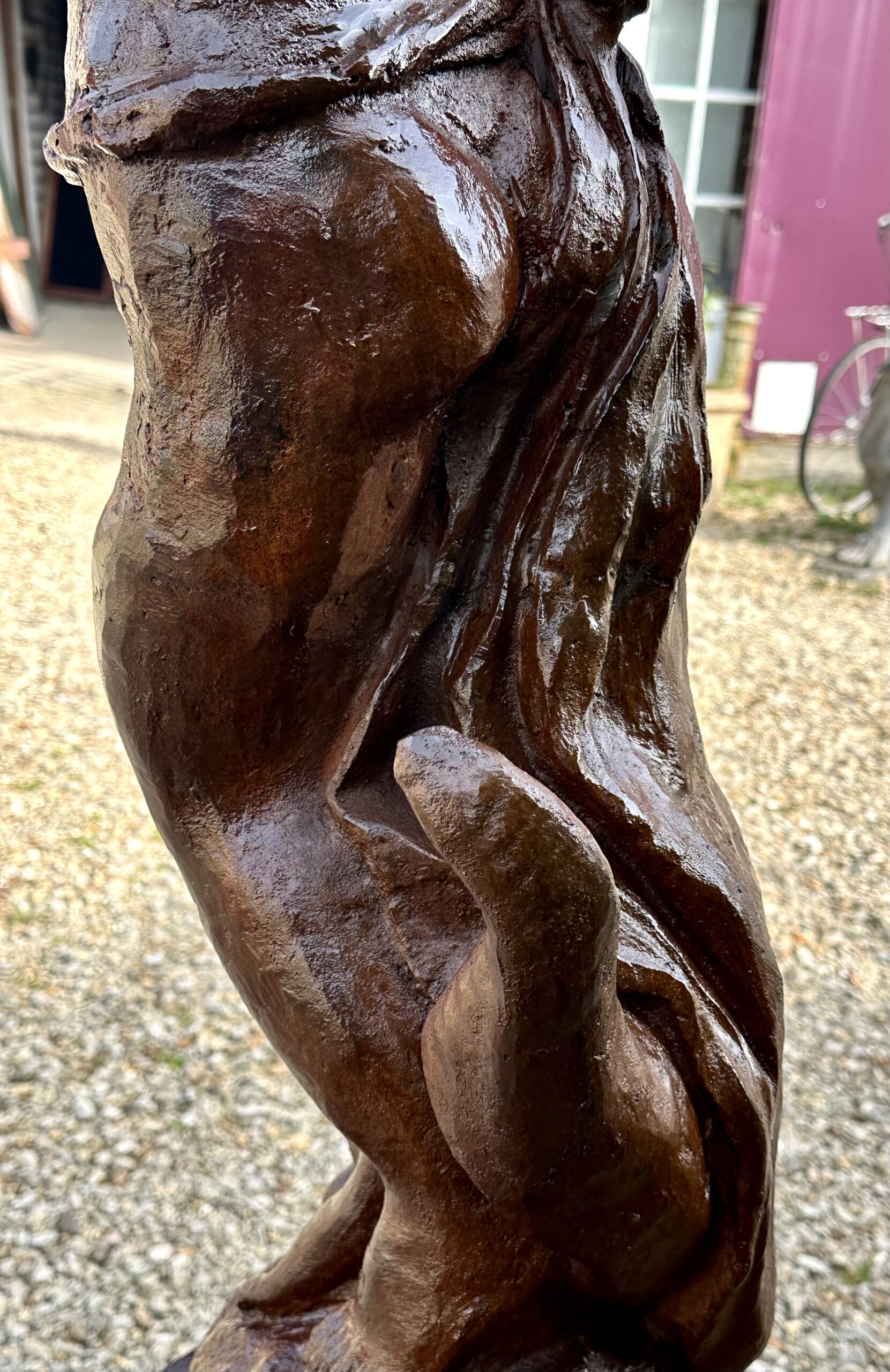 Statue en fonte "la fillette au papillon" années 1980 – Image 12