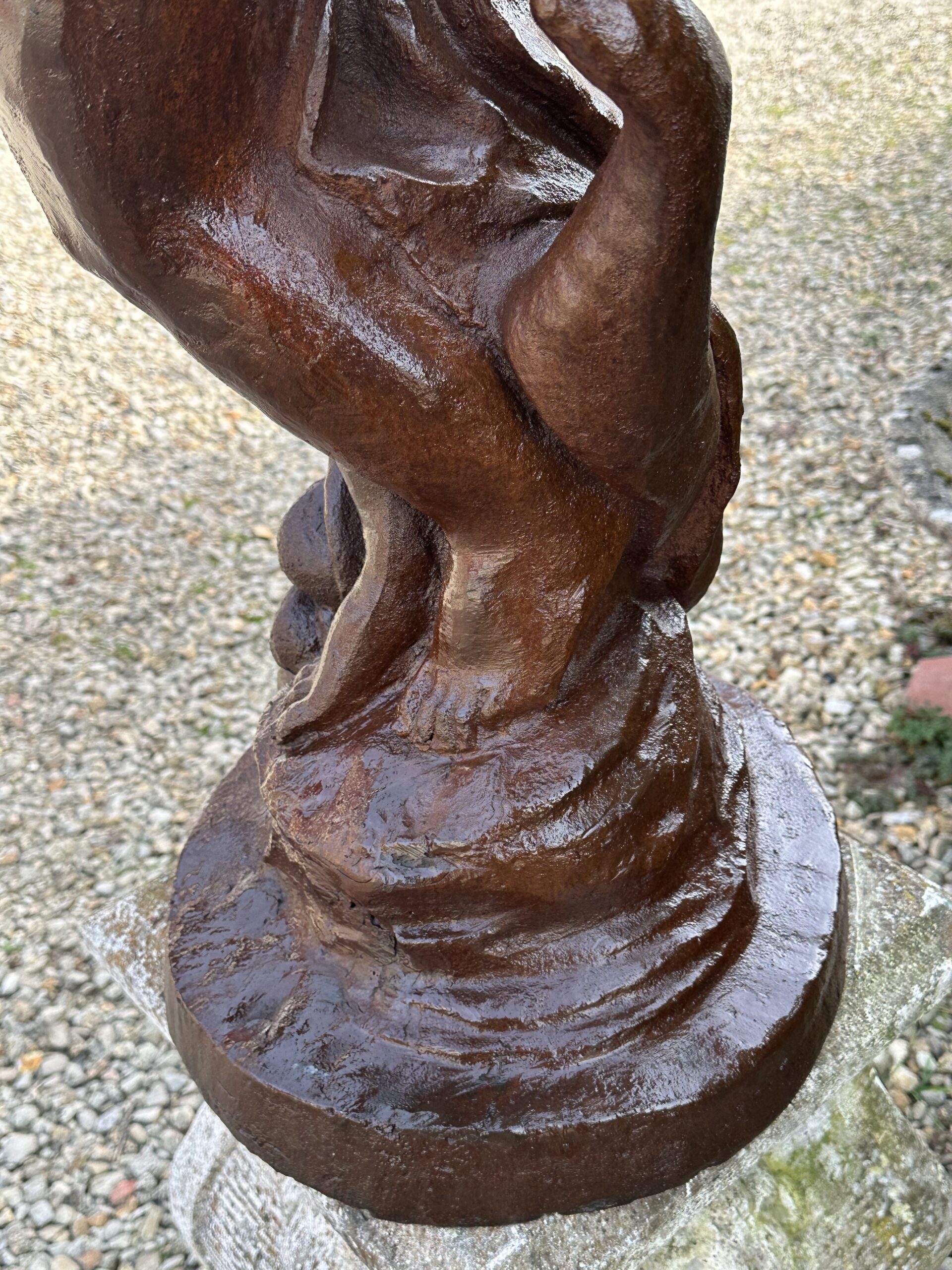 Statue en fonte "la fillette au papillon" années 1980 – Image 13