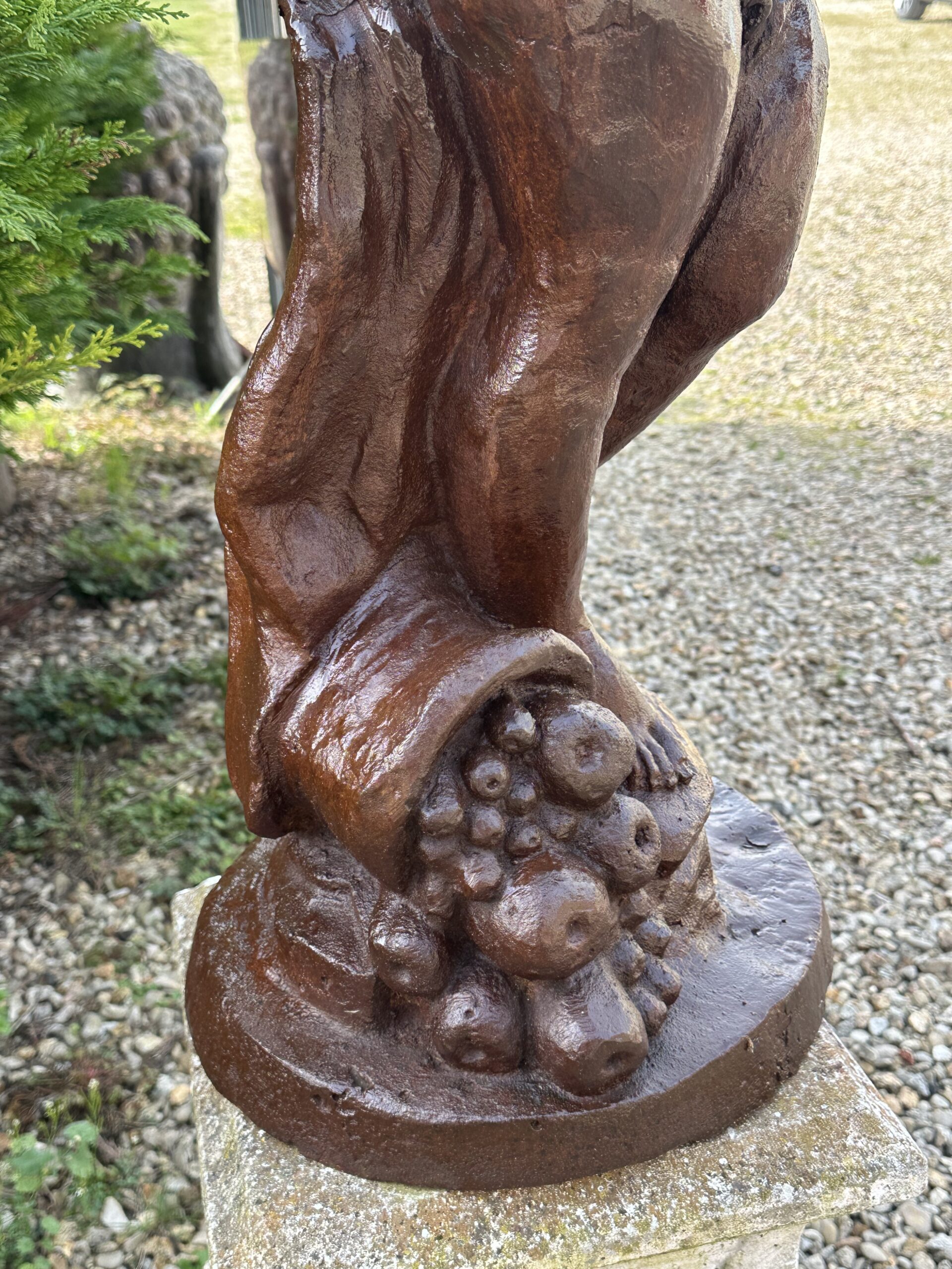 Statue en fonte "la fillette au papillon" années 1980 – Image 3