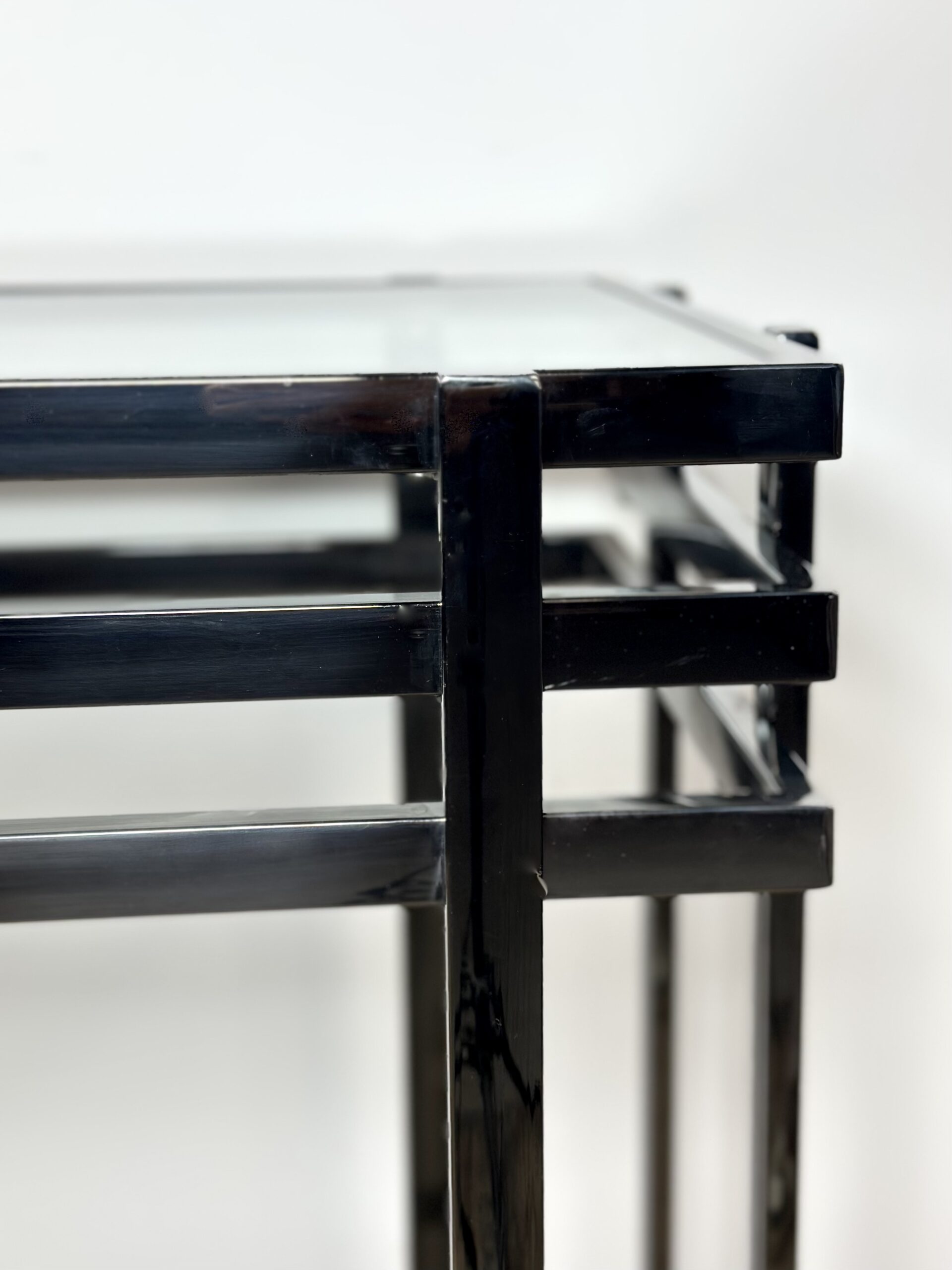 Console en métal argenté fumé années 2000 – Image 11