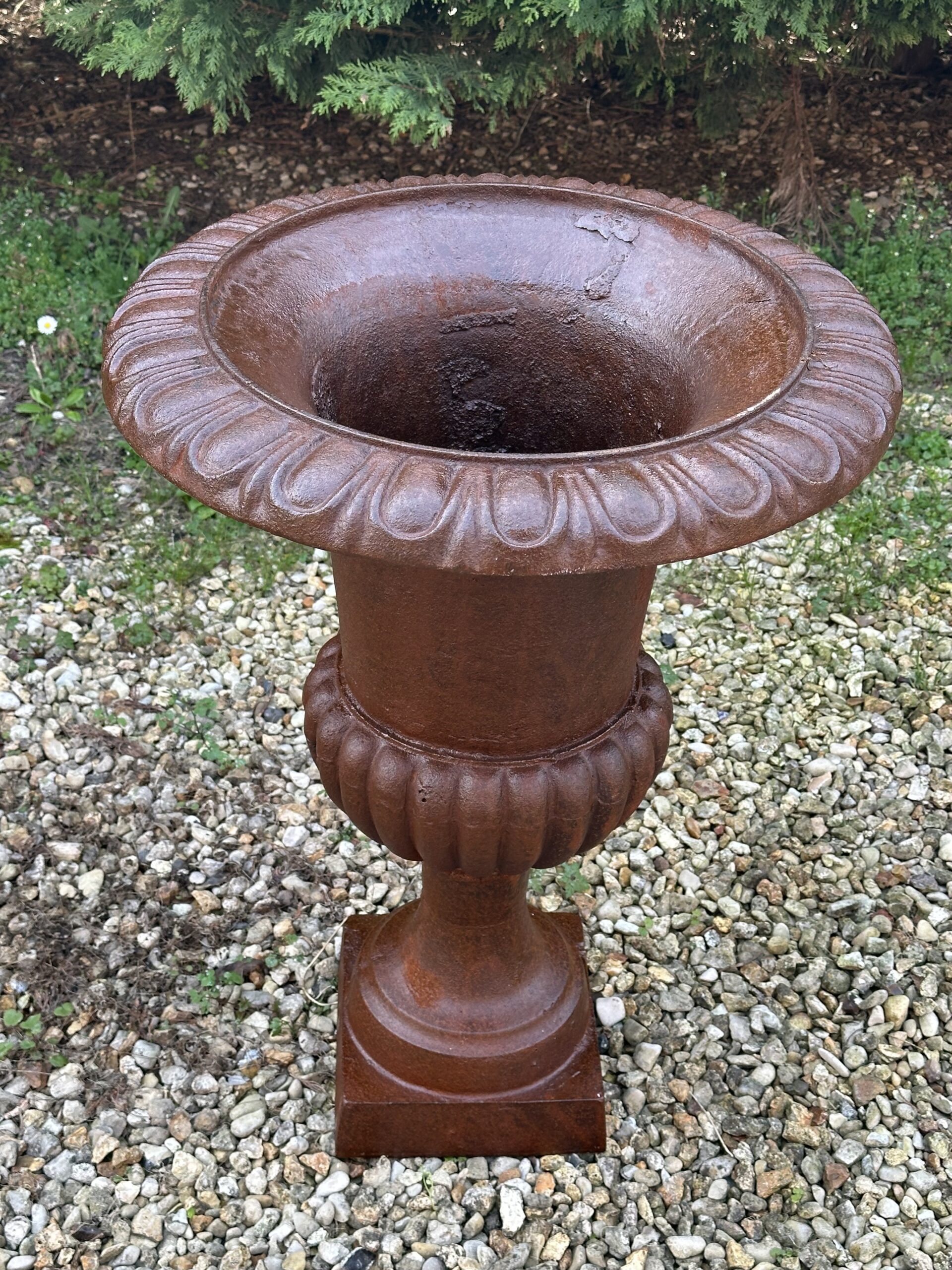 Vasques (la paire) Médicis en fonte Ht 74 cm – Image 2