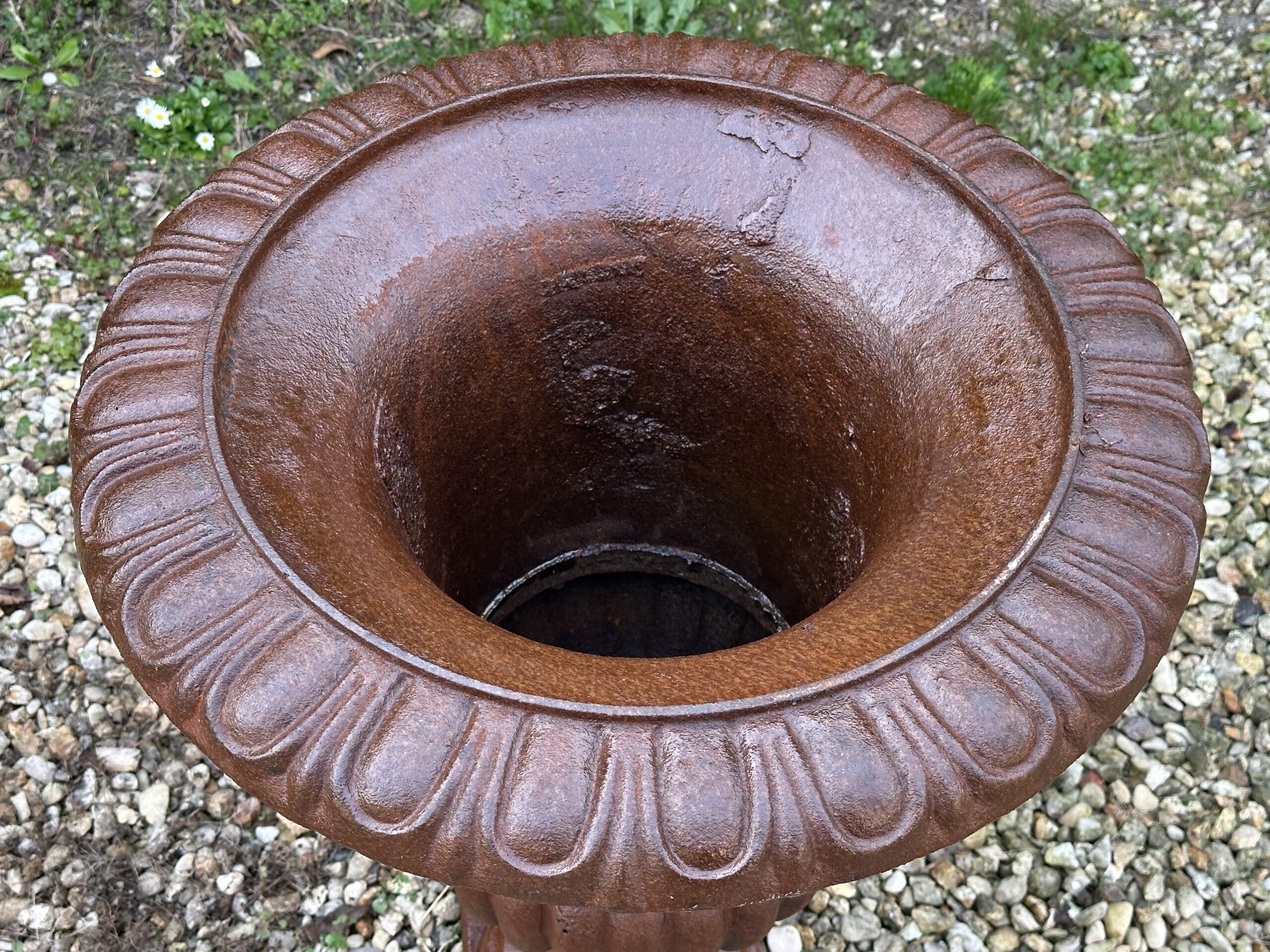 Vasques (la paire) Médicis en fonte Ht 74 cm – Image 5