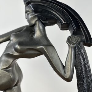 Alternative view of Régule statue "la danseuse au drapé" signé A.Danel 1990