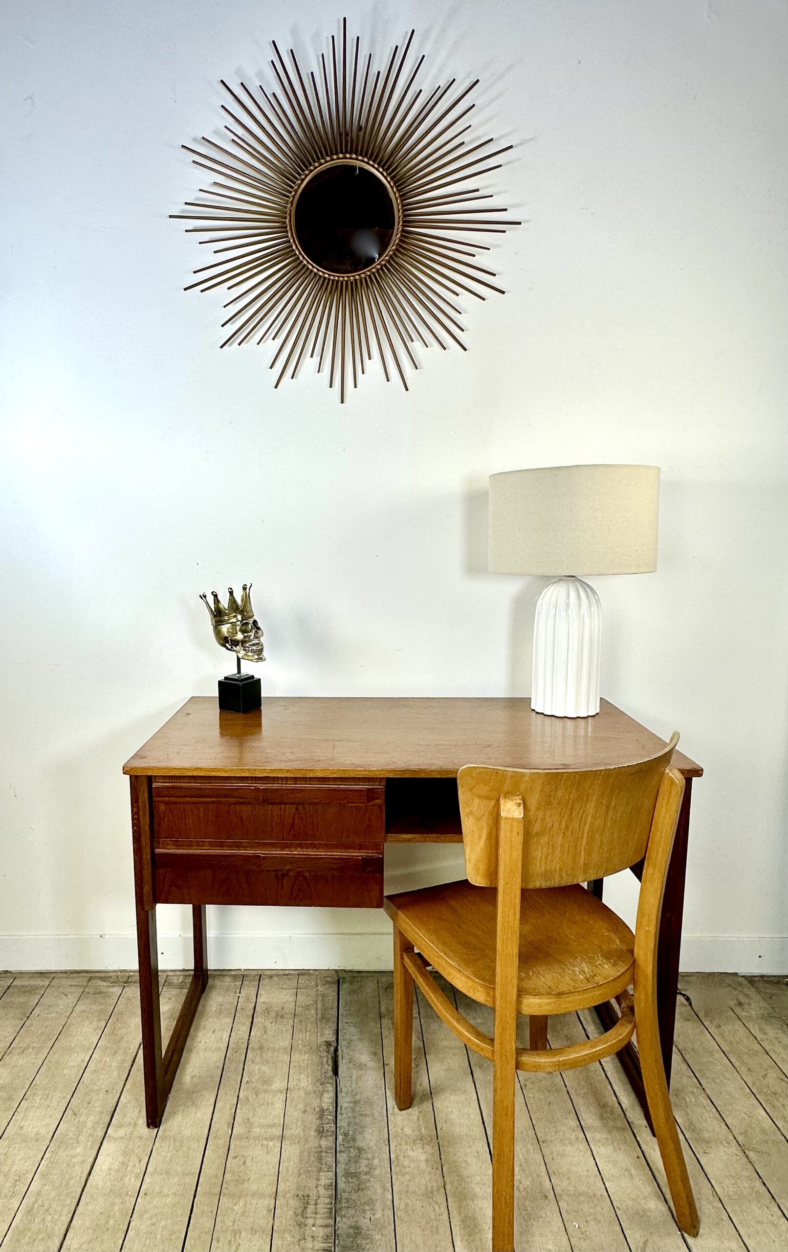 Bureau scandinave vintage 1960 en teck – Image 2