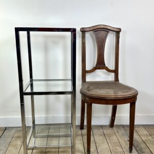 Alternative view of Sellette étagère d'appoint chromée et verre 2000'S