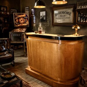 Alternative view of Bar vintage années 50/60 en placage chêne et plateau Formica