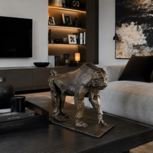 Bronze "Babouin" signé Bubian dans le goût de Rembrandt Bugatti Années 2000 – Image 3