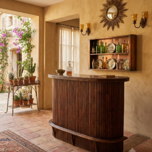 Alternative view of Bar vintage en bambou Années 1970