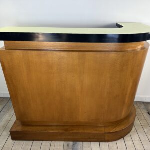 Bar vintage années 50/60 en placage chêne et plateau Formica