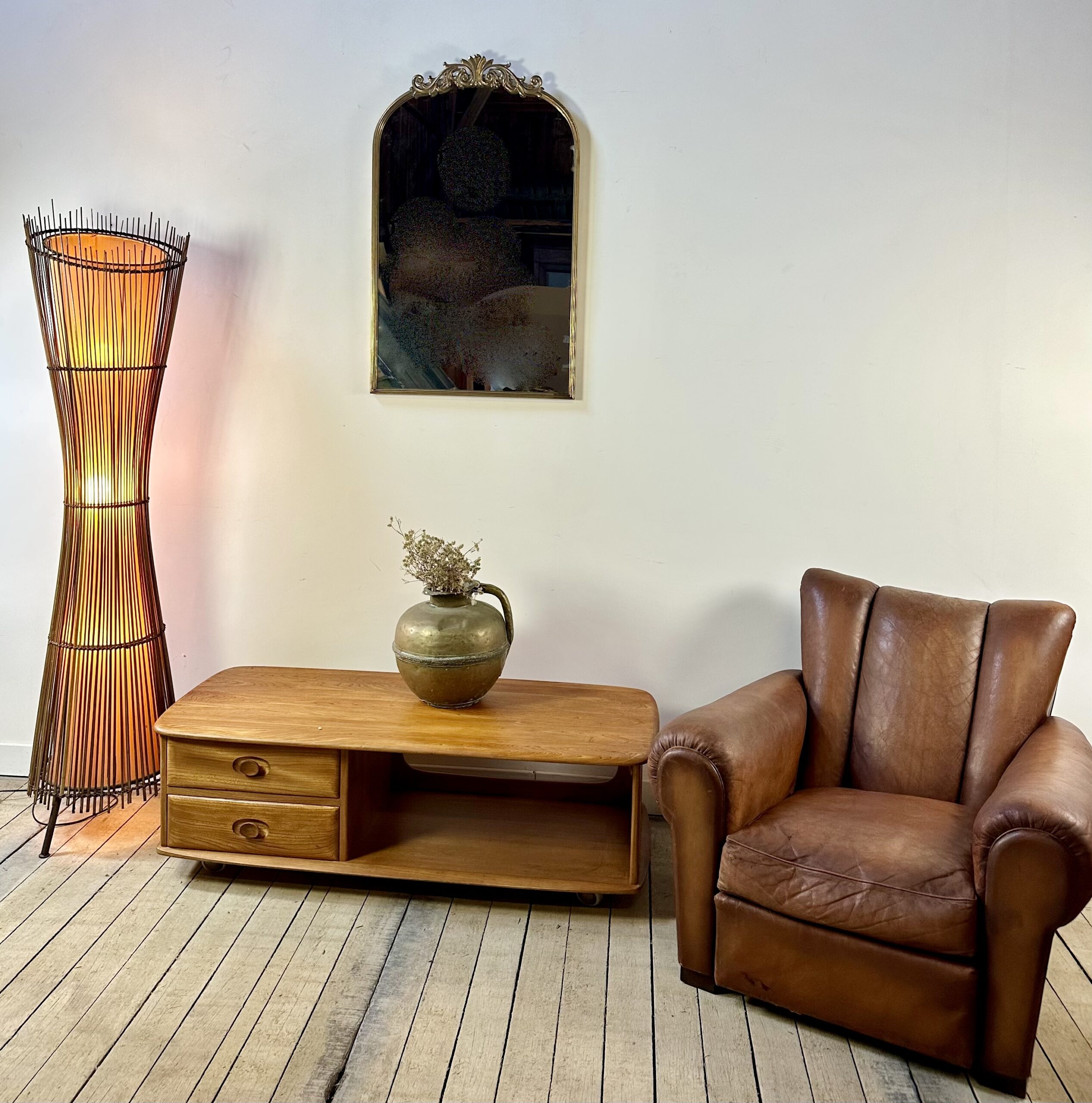 Fauteuil Club en Cuir Vintage Années 1950 – Image 12
