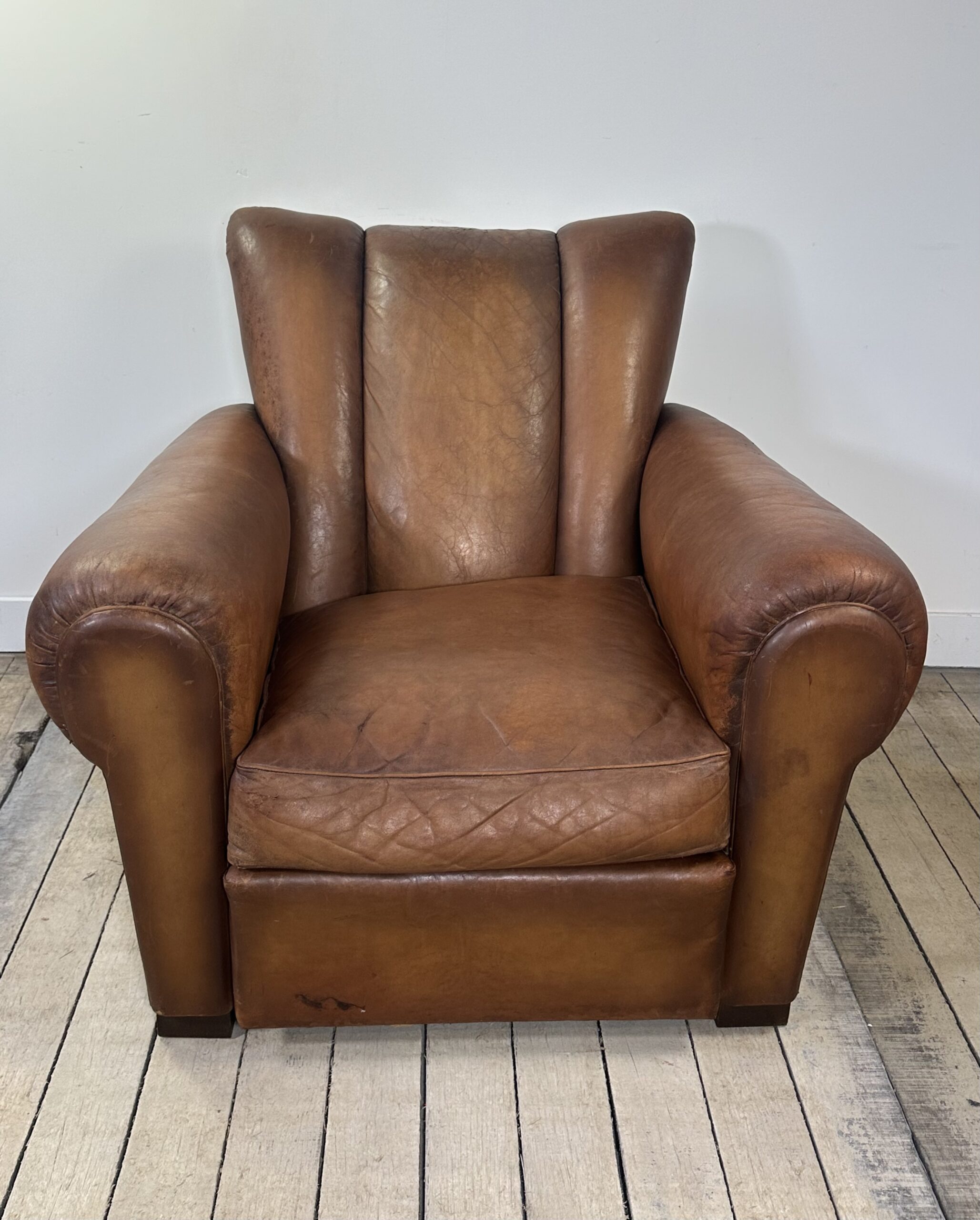 Fauteuil Club en Cuir Vintage Années 1950 – Image 3