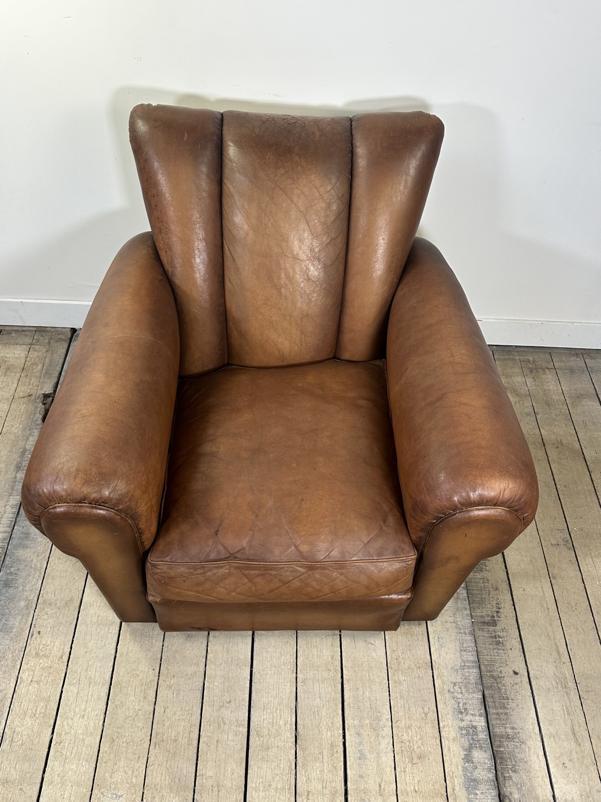 Fauteuil Club en Cuir Vintage Années 1950 – Image 4