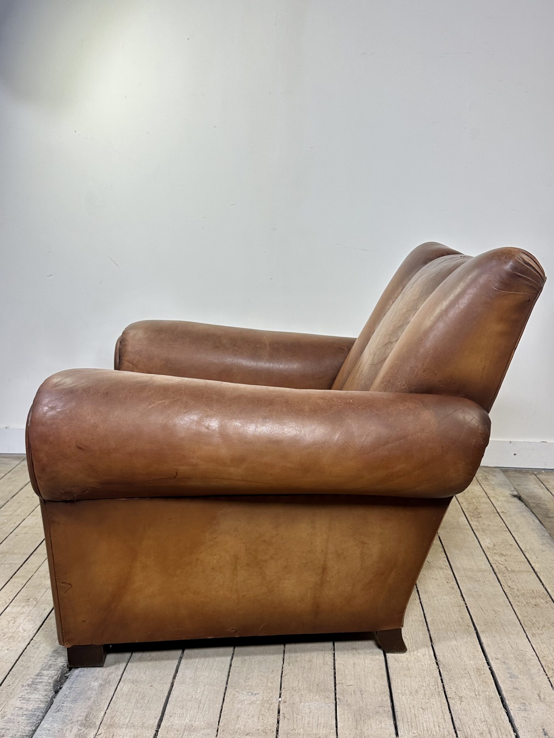 Fauteuil Club en Cuir Vintage Années 1950 – Image 5