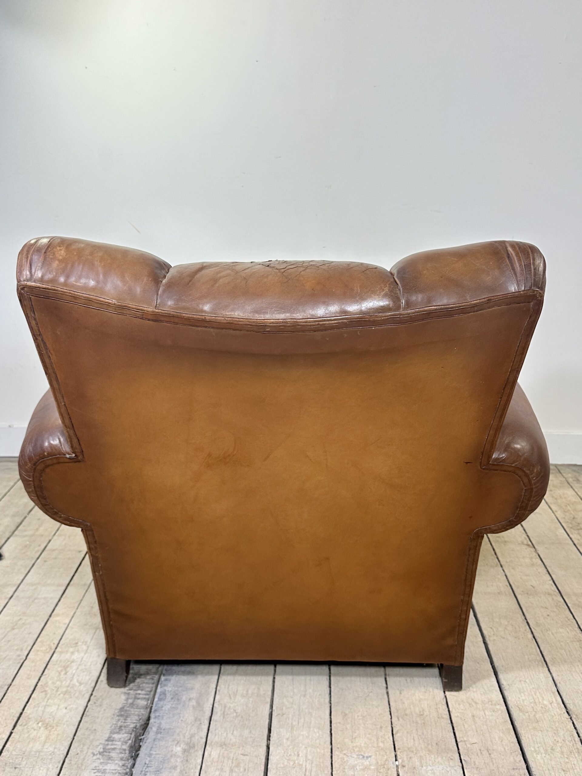 Fauteuil Club en Cuir Vintage Années 1950 – Image 6