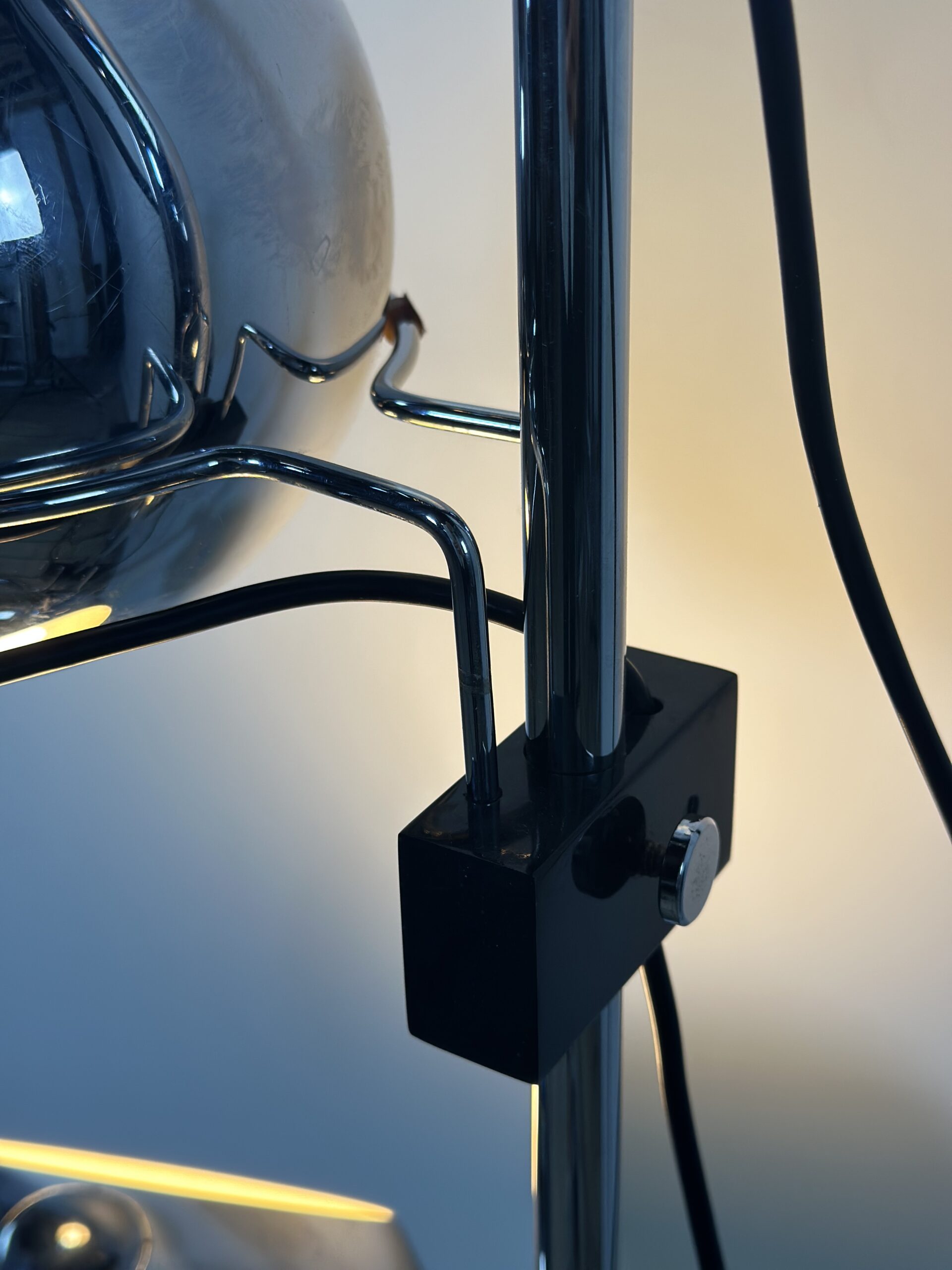 Lampadaire Vintage Space Age "Eyeball" 3 Globes Chromés 1970'S – Image 14