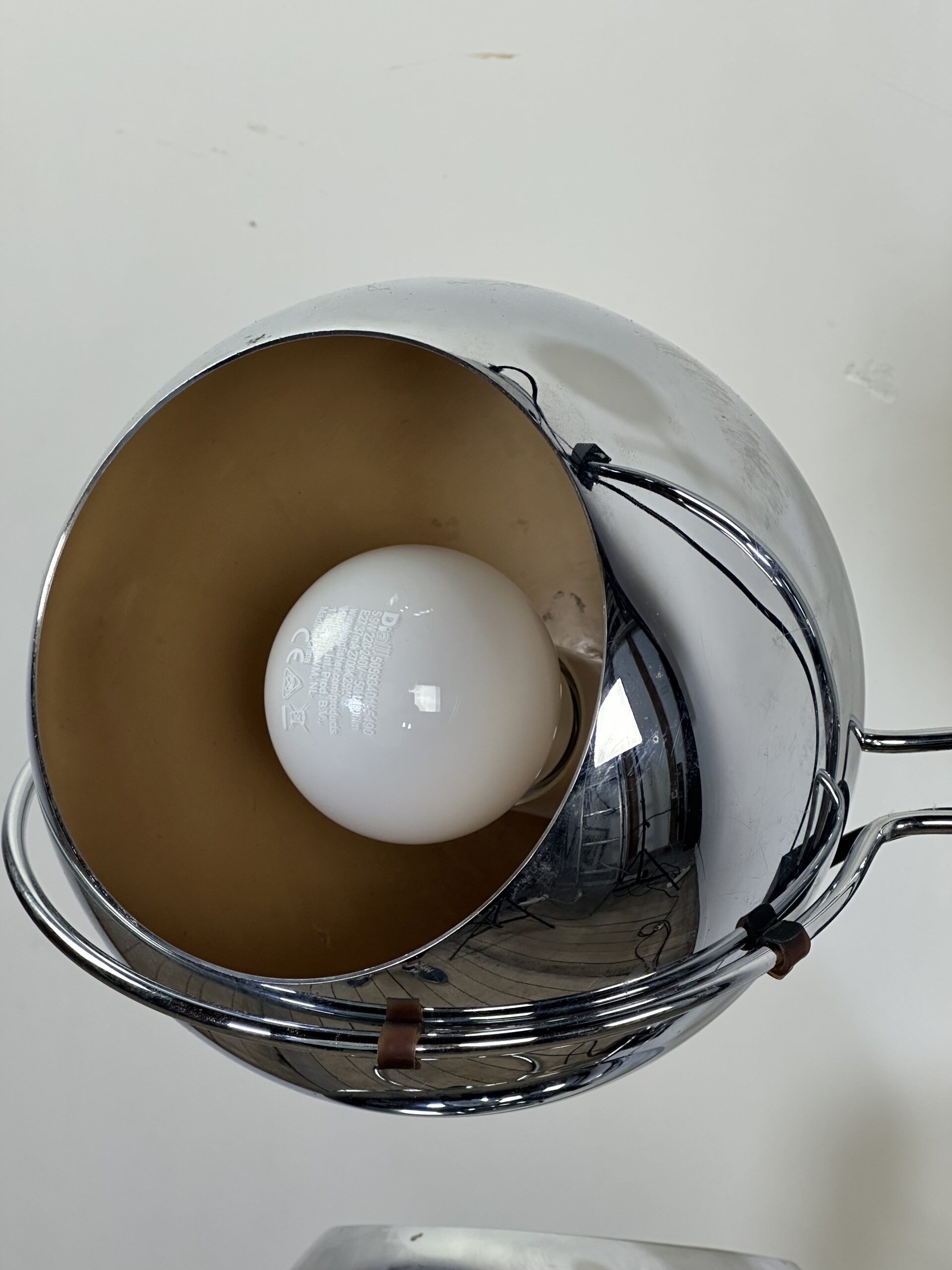 Lampadaire Vintage Space Age "Eyeball" 3 Globes Chromés 1970'S – Image 10