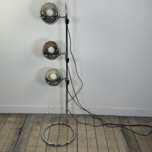Lampadaire Vintage Space Age "Eyeball" 3 Globes Chromés 1970'S – Image 11