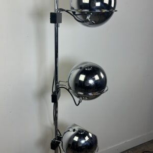 Lampadaire Vintage Space Age "Eyeball" 3 Globes Chromés 1970'S – Image 13