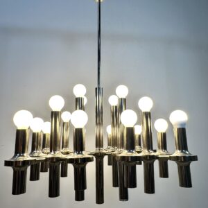 Lustre Gaetano Sciolari 24 feux Design italien 1970'S – Image 11