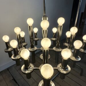 Lustre Gaetano Sciolari 24 feux Design italien 1970'S – Image 10