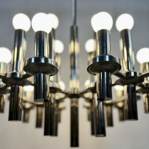 Lustre Gaetano Sciolari 24 feux Design italien 1970'S – Image 3